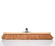 Scopa spazzolone industriale esterno fibra cocco naturale legno 40 60 80 100 6 ranghi supporto resistente Carnio